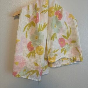 Cloud Island Floral Baby Blanket - Pink, Yellow, Green